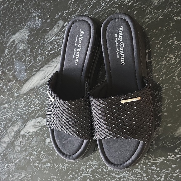 BRAND NEW JUICY COUTURE OPEN TOE RHINESTONE  PLATFORM  SANDALS R3 - Picture 6 of 16